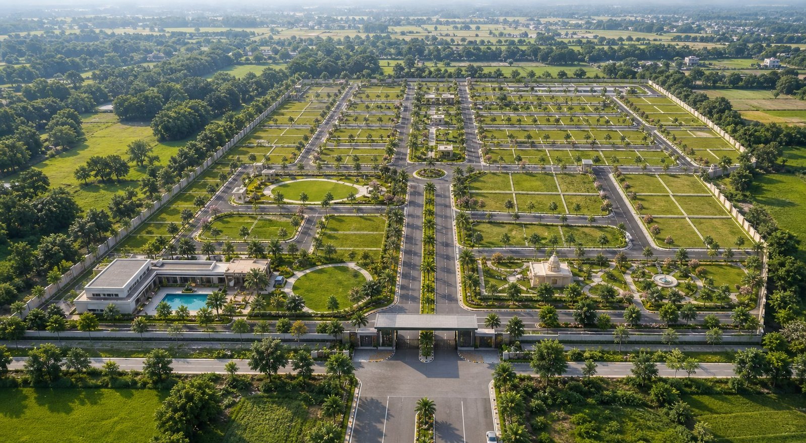 Master plan of Nirvaana Greens residential plots in Haridwar